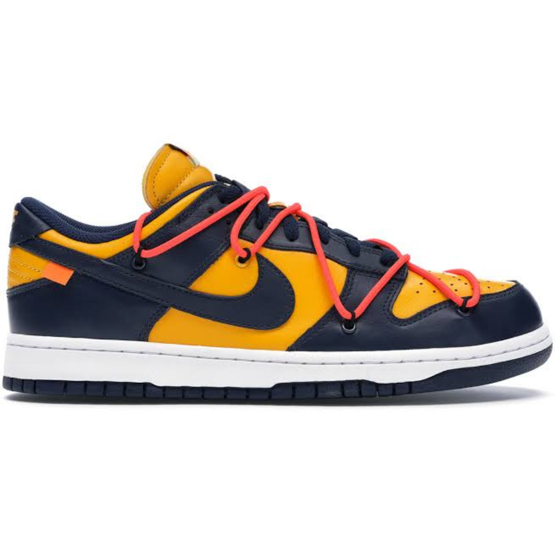 Nike Dunk Low Off White University Gold Mindnight Navy