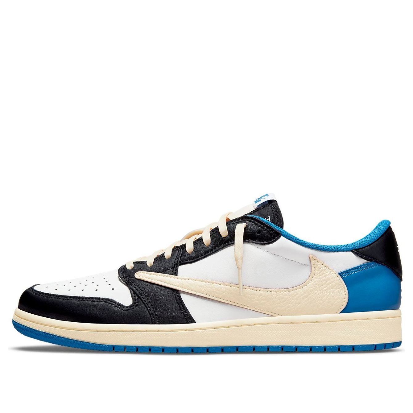 Air Jordan 1 Retro Low x Fragment Design x Travis Scott x ‘Sail Black Military Blue’