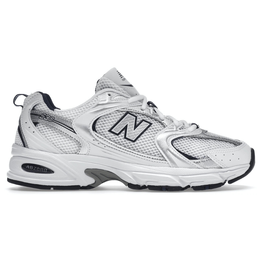 New Balance 530 White Silver Navy